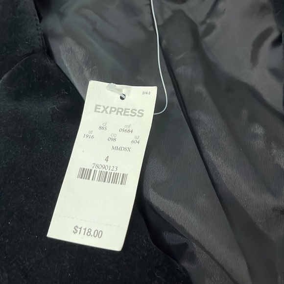 Black Velour Blazer Jacket by Express is NWT. Size 4 - Picture 11 of 12